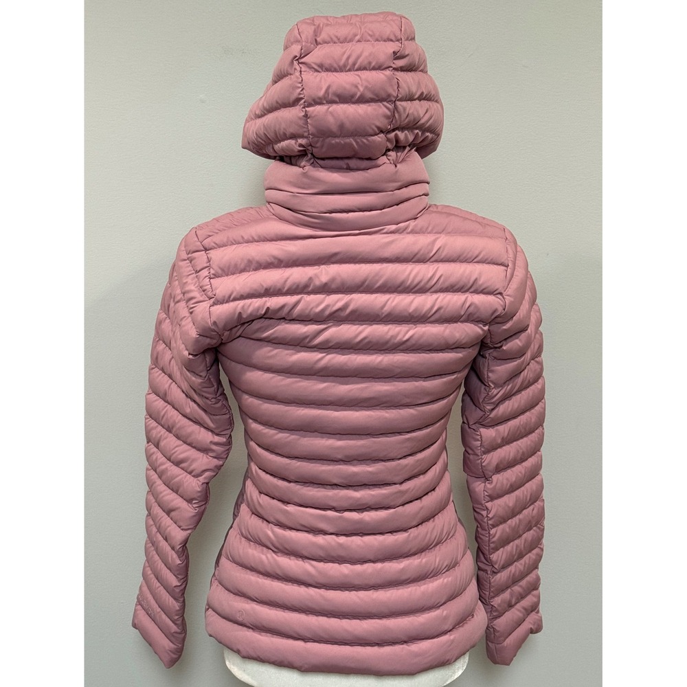 Lululemon Pack It Down Hooded Puffer Jacket Pink Taupe Women's Size 4 Full Zip - Picture 2 of 16